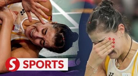 Cruel blow for Carolina as tearful Spaniard limps out of Olympics