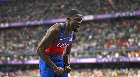 American Rai Benjamin beats world-record-holder to win Olympic gold in 400-meter hurdles