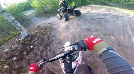 YCF F150E Pilot PitBike &amp; Polaris Outlaw 525 Atv - Sweet 4-Stroke Cruising (GoPro)