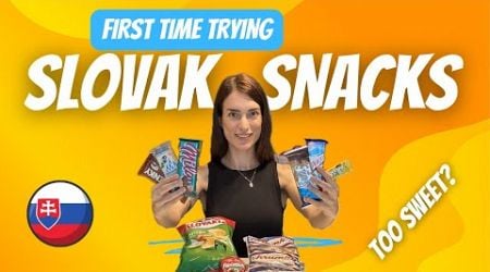 TRYING SLOVAK SNACKS! | Do I like them?