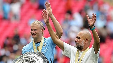 Jonny Evans misses from the spot as Manchester City beat United in Community Shield