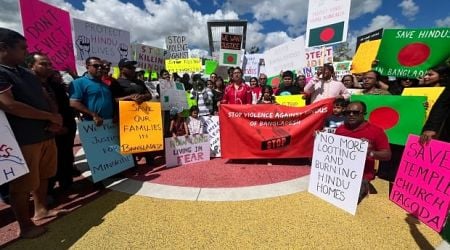 Bangladeshi Winnipeggers protest violence against religious minorities in their home country