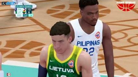 GILAS PILIPINAS vs LITHUANIA | NBA2K24 PC Gameplay | August 9, 2024 | FIBA2K CPU vs CPU