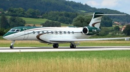 BRAND NEW Gulfstream G700 Landing at Bern, Switzerland