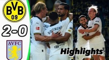 Borussia Dortmund gegen Aston Villa 2-0 &amp; Highlights Tore &amp; Julian Brandt Goal vs Aston