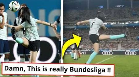 Minji NewJeans&#39; kicking style has gone viral after being very similar to the Bundesliga logo