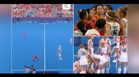 Chaos Erupts in Olympic Hockey Semi-Final as Player Smashes Ball at Opponent #paris2024 #hockey