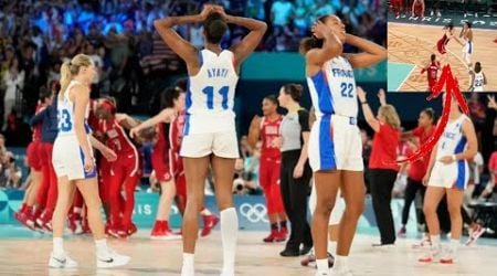 France vs USA Women&#39;s Basketball Final| Gabby Williams foot on line| USA Won Gold Medal Olympic 2024