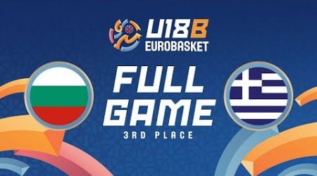 3RD PLACE GAME: Bulgaria v Greece | Full Basketball Game | FIBA U18 Women&#39;s EuroBasket 2024 Div B