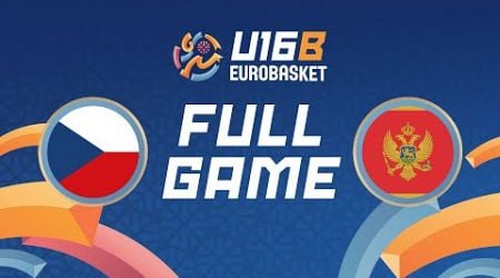 Group Phase | Czechia v Montenegro | Full Basketball Game | FIBA U16 EuroBasket 2024 Division B