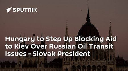 Hungary to Step Up Blocking Aid to Kiev Over Russian Oil Transit Issues - Slovak President