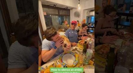 How To Silence An Entire Dinner Table In Italy @FrankieLagravinese