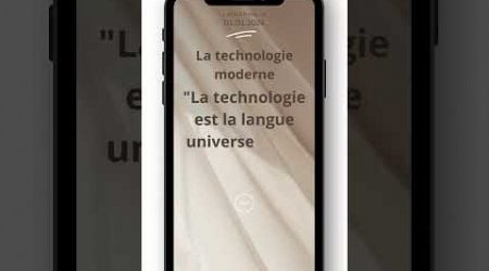 Bonjour, la technologie moderne