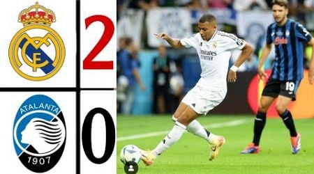 Real Madrid vs Atalanta FINAL UEFA SUPER CUP 2024 - Mbappe First Goal - fede valverde goal