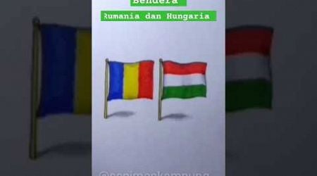 Gambar Bendera Rumania dan Hungary #shortsvideo #menggambar #senimankampung