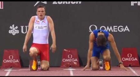 The show down Mondo Duplantis beats Karsten Warholm in 100m