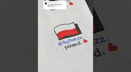 Thank You for comment, Who the next ?? #art #flag #drawing #viralvideo #poland