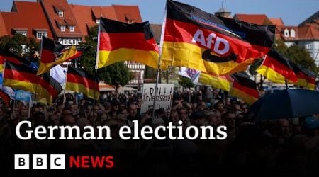 German far right heading for vote win in east, exit poll projects | BBC News