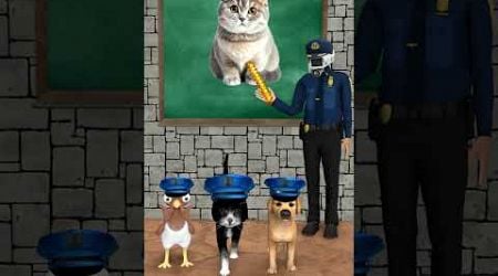 Chicken Vs Cat Vs Police Dog? Which animal do you like more? #shorts #skibiditoilet