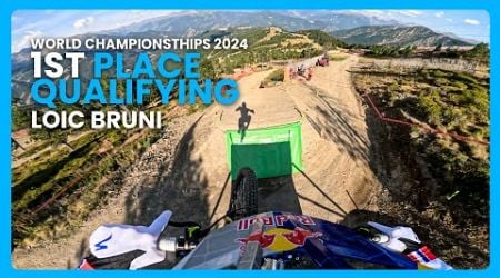 GoPro: Loic Bruni takes 1ST PLACE in QUALIFYING - 2024 Downhill MTB World Championships in Andorra