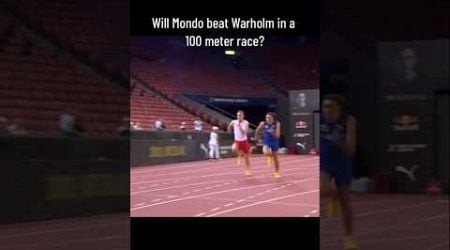 Armand Mondo Duplantis vs Karsten Warholm in 100 meter race! #mondo #warholm #100meter