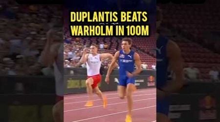 Armand Duplantis Beats Karsten Warholm 100m Race