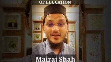 Importance of Education | Mairaj Shah | Motivational Speaker &amp; Trainer