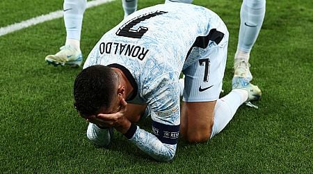 Cristiano Ronaldo breaks down in tears during Portugal match after scoring 900th goal of career