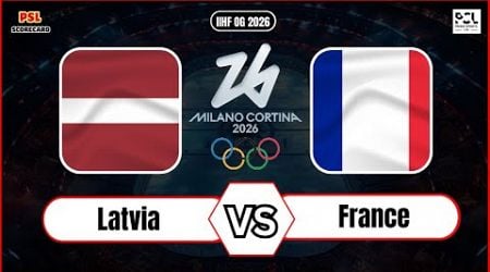 Latvia vs France | IIHF Olympic Games 2026 | Ice Hockey Live Score