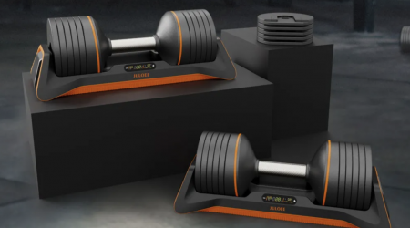 One-button weight changing puts the smart in dumbbells