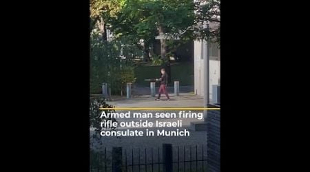 Man seen firing antique rifle outside Israeli consulate in Germany | AJ #shorts