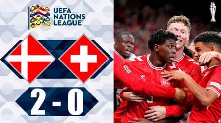 Denmark vs Switzerland 2-0 Highlights Goals | Nations League 2024