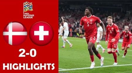 Denmark vs Switzerland 2-0 Highlights Goals | Nations League 2024