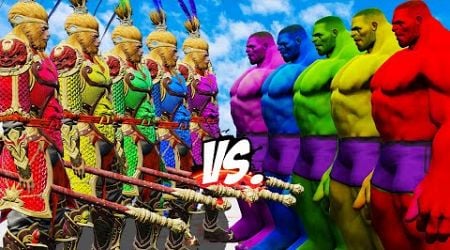 TEAM WUKONG COLOR VS TEAM HULK 1003 COLOR - EPIC SUPERHEROES WAR