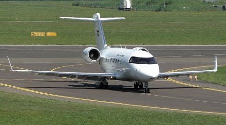 AIRPOWER 24 | Swiss Air Force Challenger 604 T-751 landing at Zeltweg Air Base