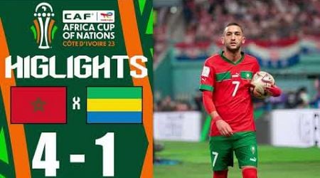 Maroc vs Gabon 4-1 Highlights | Qualifications pour la Coupe d&#39;Afrique des Nations 2024