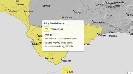 Weather alert for Cadiz, Malaga and Costa del Sol: Storms and strong winds throughout Saturday