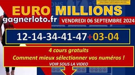 EUROMILLIONS RESULTAT TIRAGE VENDREDI 06 SEPTEMBRE 2024