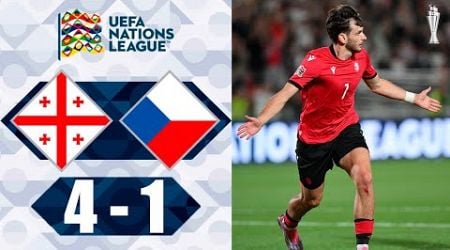 Georgia vs Czech Republic 4-1 Highlights Goals - Nations League 2024