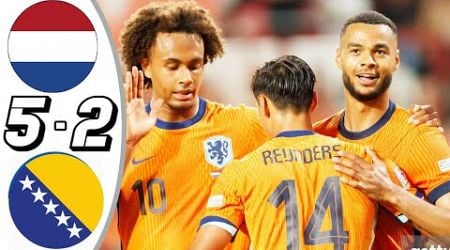 Netherlands vs Bosnia 5-2- All Goals &amp; Highlights -2024