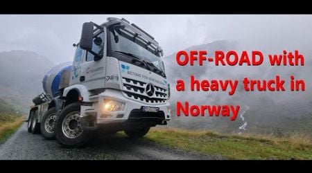 Off-road with a heavy truck in the mountains of Norway