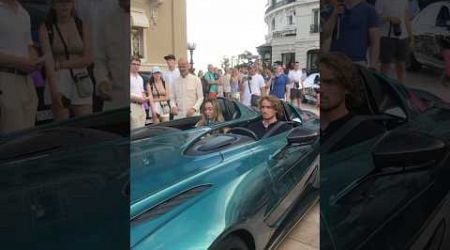 Paula Badosa &amp; Stefanos Tsitsipas getting out their AM Speedster #billionaire #monaco #lifestyle#fyp