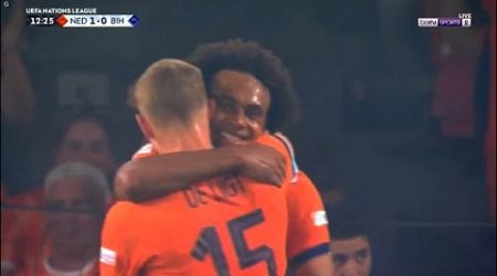 Joshua Zirkzee Goal Netherlands vs Bosnia &amp; Herzegovina 5-2 Highlights | UEFA Nations League 2024