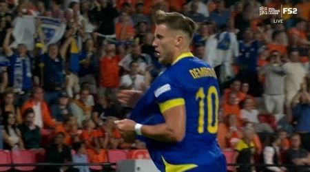 Ermedin Demirovic Goal Netherlands vs Bosnia &amp; Herzegovina 5-2 Highlights | UEFA Nations League 24