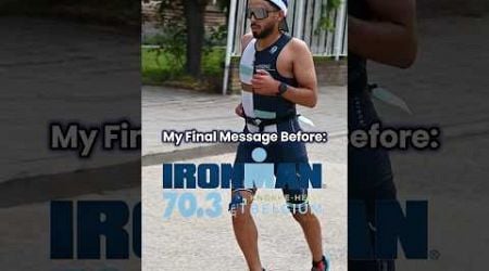 My Final Message Before Ironman 70.3 Knokke