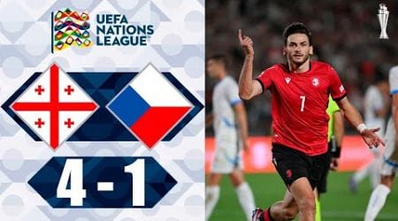 Georgia vs Czech Republic 4-1 Highlights Goals - Nations League 2024