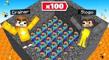 Trapping 100 FANS In Minecraft!