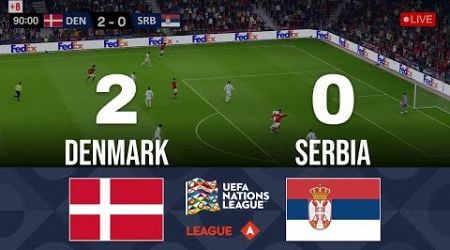 Denmark 2 - 0 Serbia | UEFA Nations League 2024 | Goals &amp; Highlights