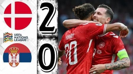 Yussuf Poulsen Goal Denmark vs Serbia 2-0 Highlights | UEFA Nations League 2024