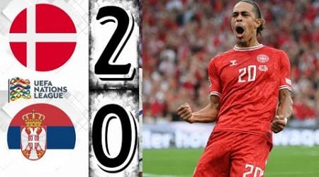 Denmark vs Serbia 2-0 Highlights | UEFA Nations League 24 Yussuf Poulsen Goal,